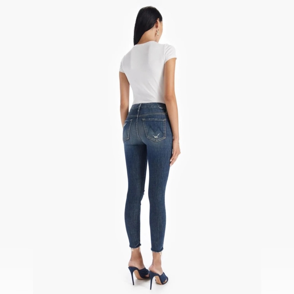 MOTHER High Waisted Looker Ankle Fray - Wicked Wildflower - Picture 3 of 15